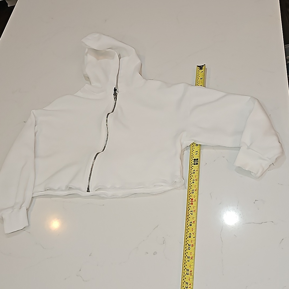 Target Art Class White Zip-Up Hoodie M 7/8